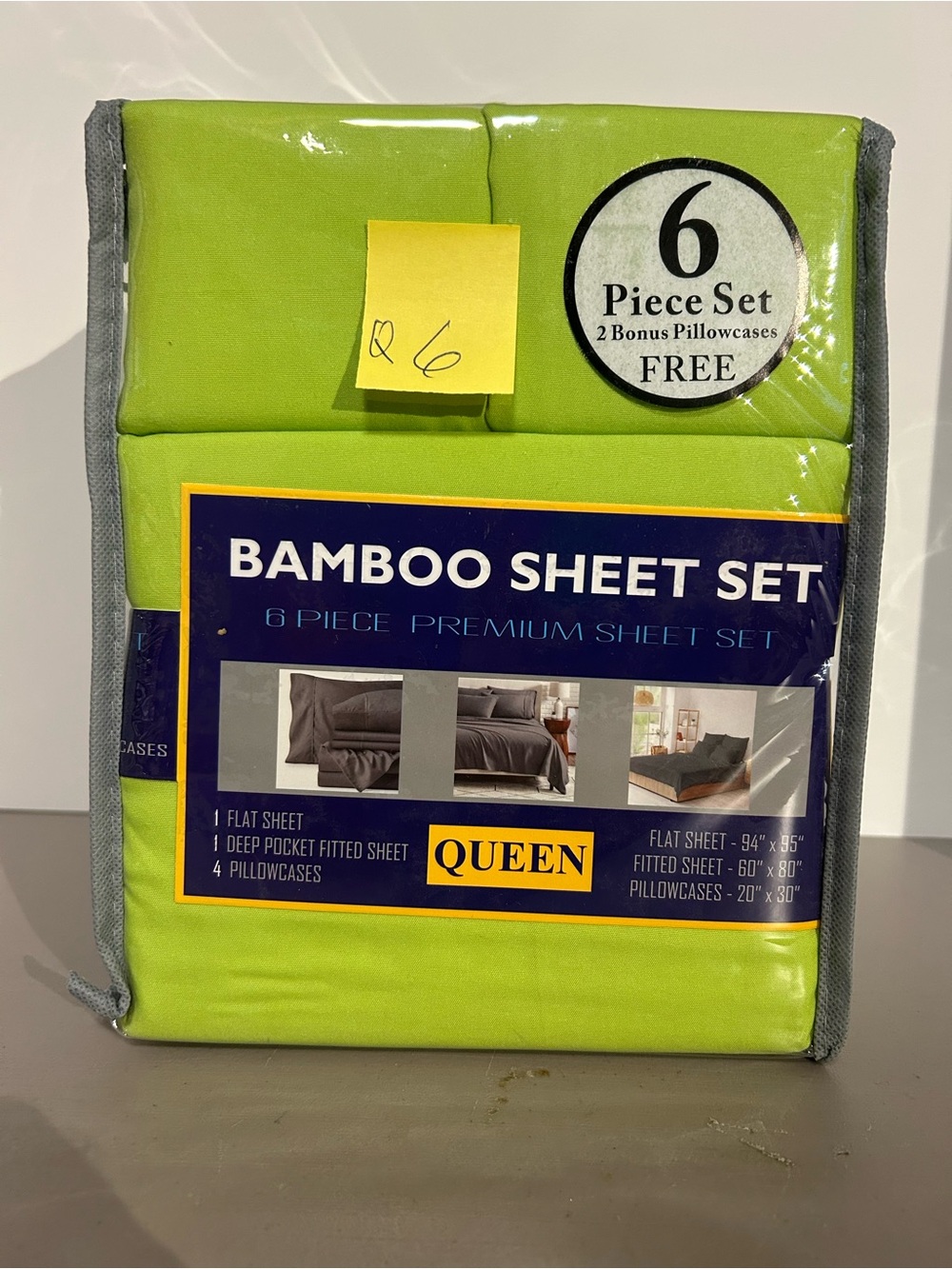 Bamboo Sheet Set - Queen, Lime Green
